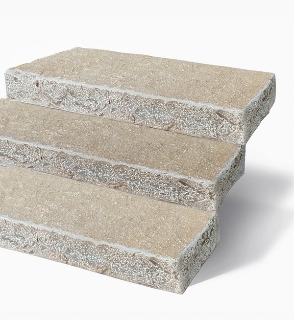 Kalkstein Blockstufen ocker-beige