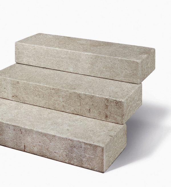 Kalkstein Blockstufen bräunlich-grau, Taube